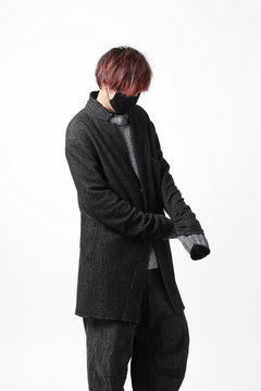 画像をギャラリービューアに読み込む, SOSNOVSKA CASHMERE MELANGE LONG JACKET (BLACK MIX)