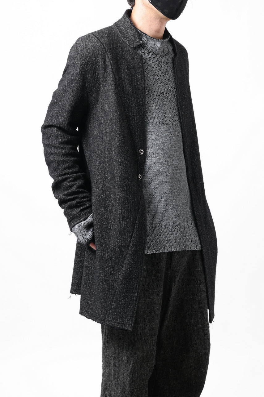 画像をギャラリービューアに読み込む, SOSNOVSKA CASHMERE MELANGE LONG JACKET (BLACK MIX)