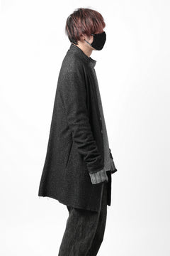 画像をギャラリービューアに読み込む, SOSNOVSKA CASHMERE MELANGE LONG JACKET (BLACK MIX)