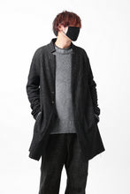 画像をギャラリービューアに読み込む, SOSNOVSKA CASHMERE MELANGE LONG JACKET (BLACK MIX)