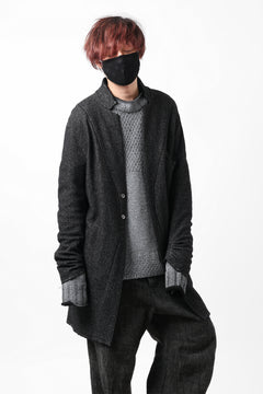 画像をギャラリービューアに読み込む, SOSNOVSKA CASHMERE MELANGE LONG JACKET (BLACK MIX)