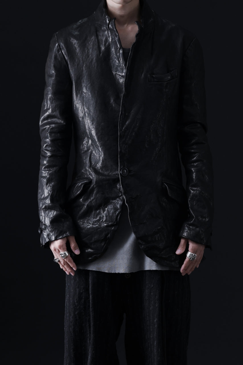 画像をギャラリービューアに読み込む, ISAMU KATAYAMA BACKLASH TAILORED JACKET / DOUBLE-SHOULDER OBJECT DYED (BLACK)