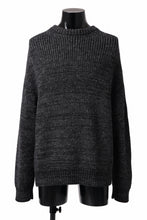 Load image into Gallery viewer, CAPERTICA HEAVY KNIT SWEATER TOP / BABY ALPACA (MIX BLACK)