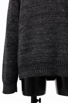 Load image into Gallery viewer, CAPERTICA HEAVY KNIT SWEATER TOP / BABY ALPACA (MIX BLACK)
