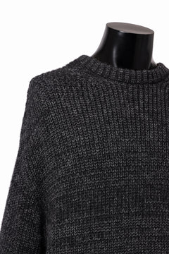 Load image into Gallery viewer, CAPERTICA HEAVY KNIT SWEATER TOP / BABY ALPACA (MIX BLACK)
