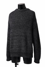 Load image into Gallery viewer, CAPERTICA HEAVY KNIT SWEATER TOP / BABY ALPACA (MIX BLACK)