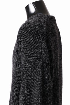 Load image into Gallery viewer, CAPERTICA HEAVY KNIT SWEATER TOP / BABY ALPACA (MIX BLACK)