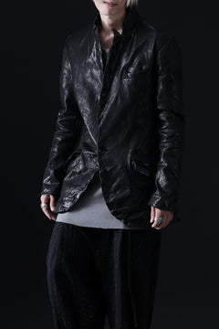 画像をギャラリービューアに読み込む, ISAMU KATAYAMA BACKLASH TAILORED JACKET / DOUBLE-SHOULDER OBJECT DYED (BLACK)
