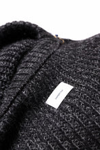 Load image into Gallery viewer, CAPERTICA HEAVY KNIT SWEATER TOP / BABY ALPACA (MIX BLACK)