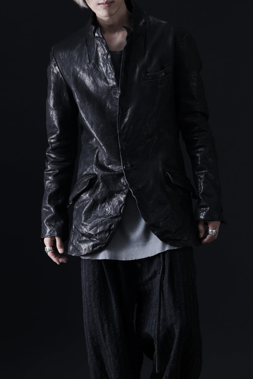 画像をギャラリービューアに読み込む, ISAMU KATAYAMA BACKLASH TAILORED JACKET / DOUBLE-SHOULDER OBJECT DYED (BLACK)