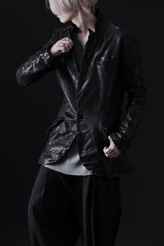画像をギャラリービューアに読み込む, ISAMU KATAYAMA BACKLASH TAILORED JACKET / DOUBLE-SHOULDER OBJECT DYED (BLACK)
