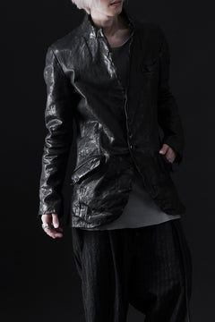 画像をギャラリービューアに読み込む, ISAMU KATAYAMA BACKLASH TAILORED JACKET / DOUBLE-SHOULDER OBJECT DYED (BLACK)