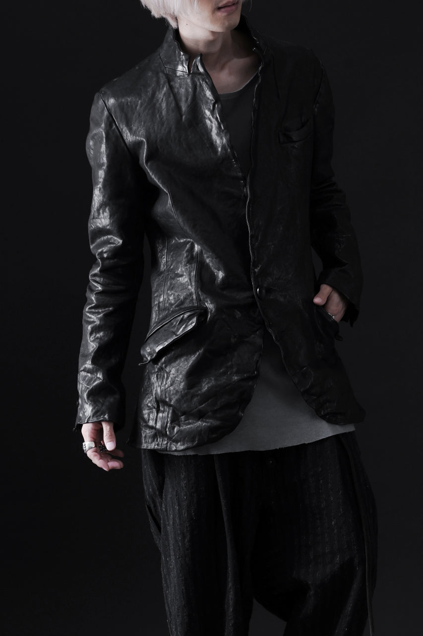 画像をギャラリービューアに読み込む, ISAMU KATAYAMA BACKLASH TAILORED JACKET / DOUBLE-SHOULDER OBJECT DYED (BLACK)