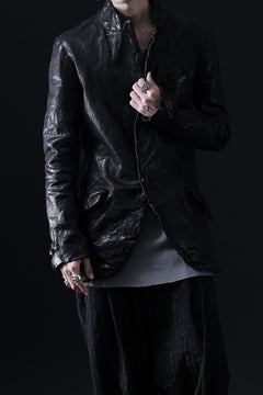 画像をギャラリービューアに読み込む, ISAMU KATAYAMA BACKLASH TAILORED JACKET / DOUBLE-SHOULDER OBJECT DYED (BLACK)