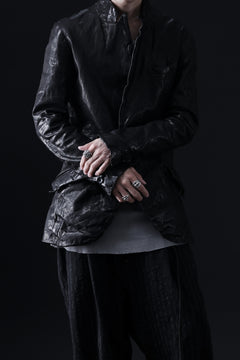 画像をギャラリービューアに読み込む, ISAMU KATAYAMA BACKLASH TAILORED JACKET / DOUBLE-SHOULDER OBJECT DYED (BLACK)