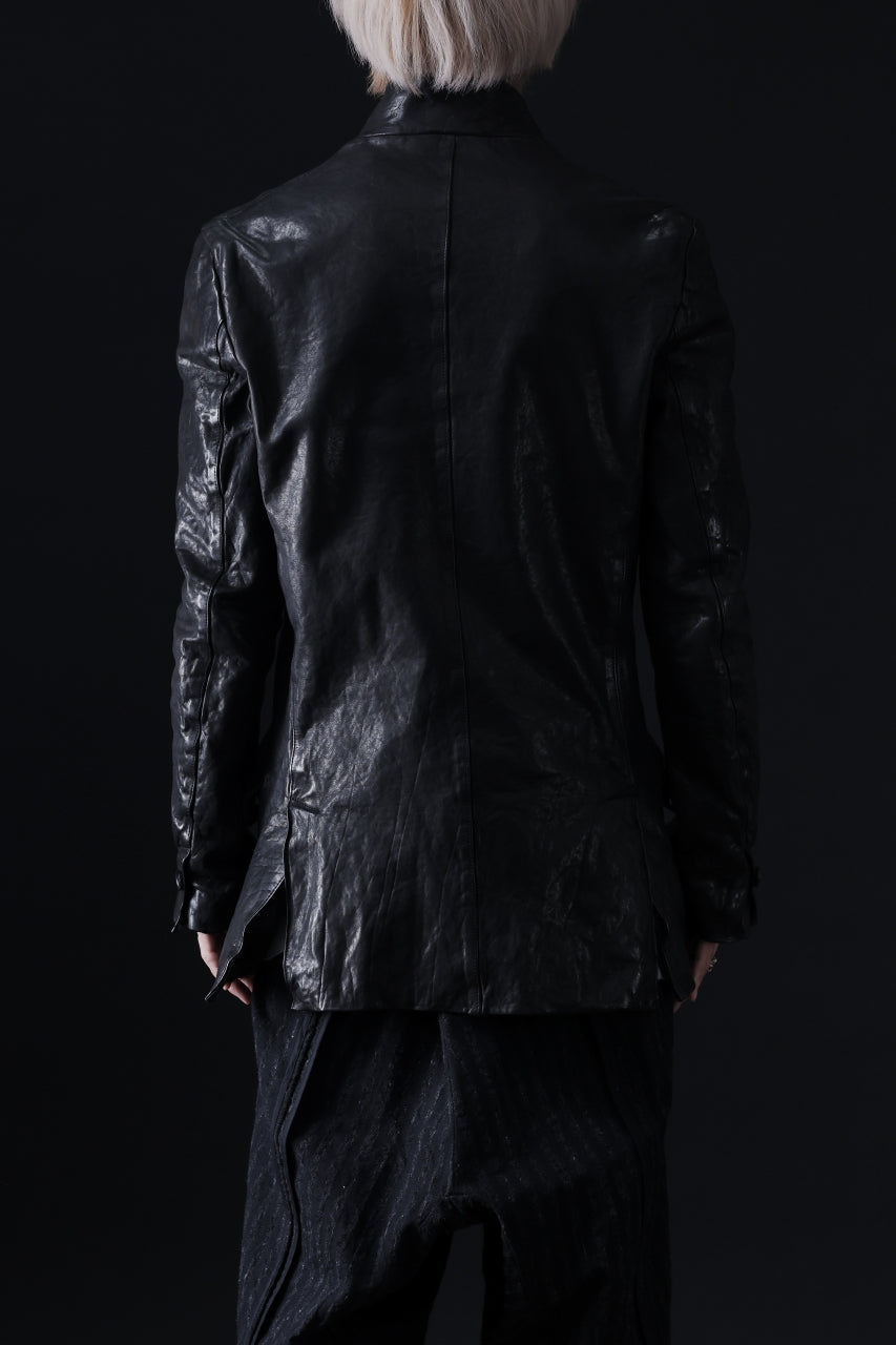 画像をギャラリービューアに読み込む, ISAMU KATAYAMA BACKLASH TAILORED JACKET / DOUBLE-SHOULDER OBJECT DYED (BLACK)