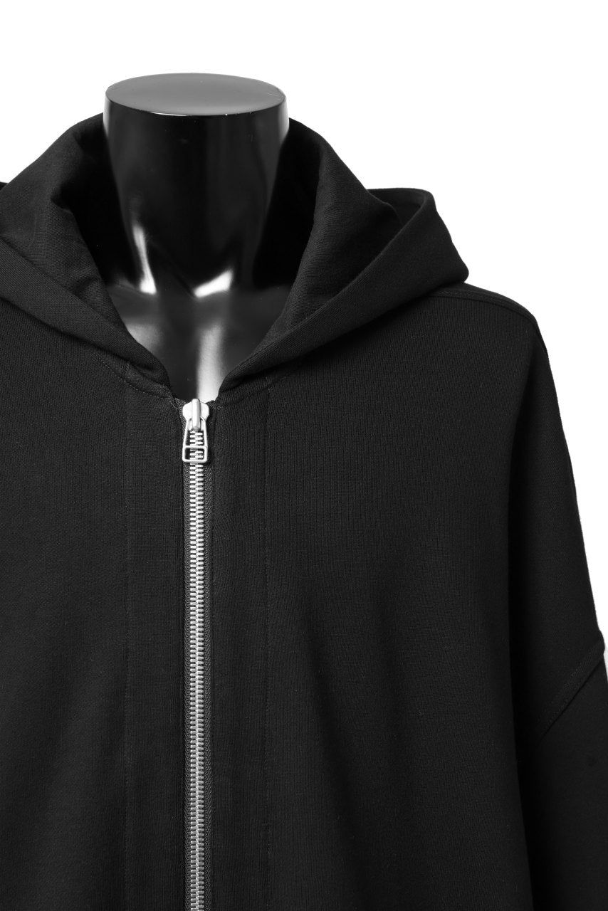 画像をギャラリービューアに読み込む, A.F ARTEFACT DOLMAN ZIP HOODIE / COTTON SWEAT (BLACK)