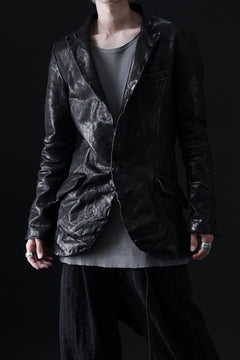 画像をギャラリービューアに読み込む, ISAMU KATAYAMA BACKLASH TAILORED JACKET / DOUBLE-SHOULDER OBJECT DYED (BLACK)