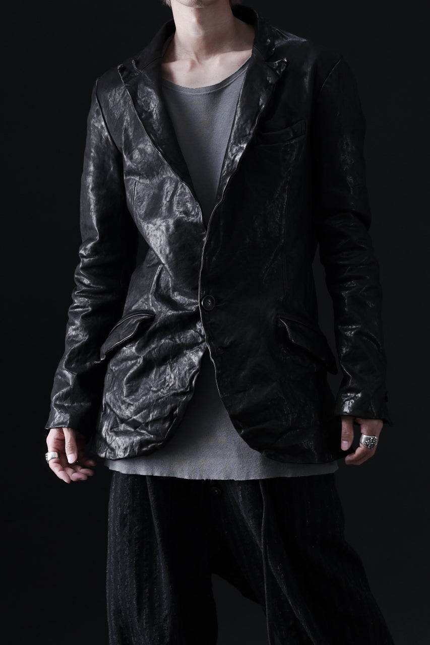 画像をギャラリービューアに読み込む, ISAMU KATAYAMA BACKLASH TAILORED JACKET / DOUBLE-SHOULDER OBJECT DYED (BLACK)