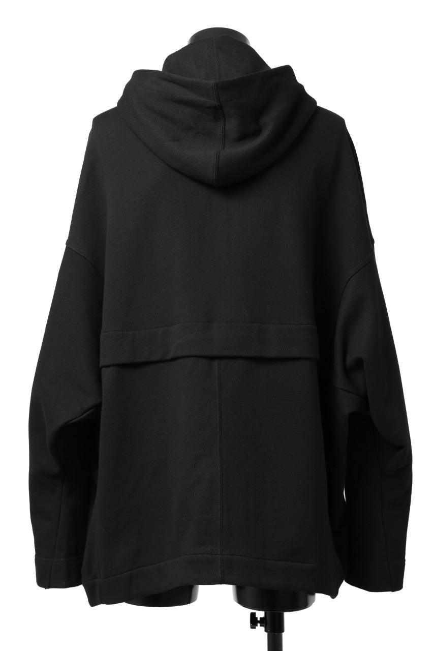 画像をギャラリービューアに読み込む, A.F ARTEFACT DOLMAN ZIP HOODIE / COTTON SWEAT (BLACK)
