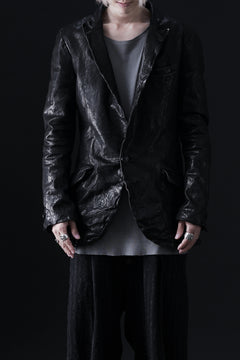 画像をギャラリービューアに読み込む, ISAMU KATAYAMA BACKLASH TAILORED JACKET / DOUBLE-SHOULDER OBJECT DYED (BLACK)