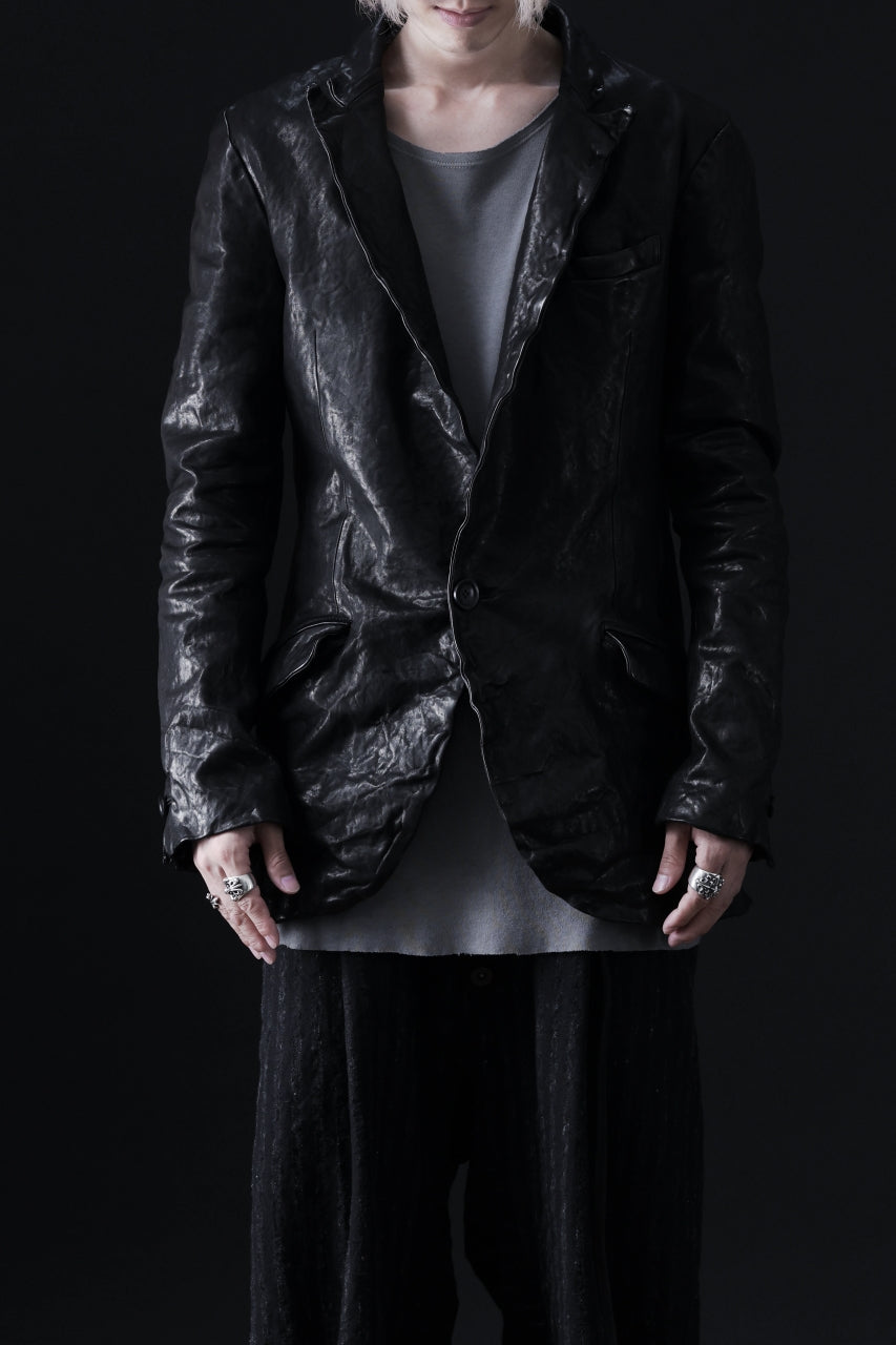 画像をギャラリービューアに読み込む, ISAMU KATAYAMA BACKLASH TAILORED JACKET / DOUBLE-SHOULDER OBJECT DYED (BLACK)
