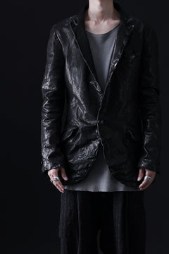 画像をギャラリービューアに読み込む, ISAMU KATAYAMA BACKLASH TAILORED JACKET / DOUBLE-SHOULDER OBJECT DYED (BLACK)