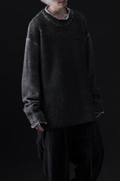 Load image into Gallery viewer, ISAMU KATAYAMA BACKLASH LOOSEY KNIT PULLOVER / PIGMENT PRINTED (GREY)