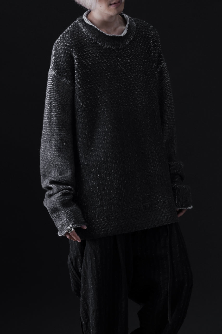 Load image into Gallery viewer, ISAMU KATAYAMA BACKLASH LOOSEY KNIT PULLOVER / PIGMENT PRINTED (GREY)