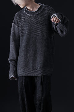 Load image into Gallery viewer, ISAMU KATAYAMA BACKLASH LOOSEY KNIT PULLOVER / PIGMENT PRINTED (GREY)