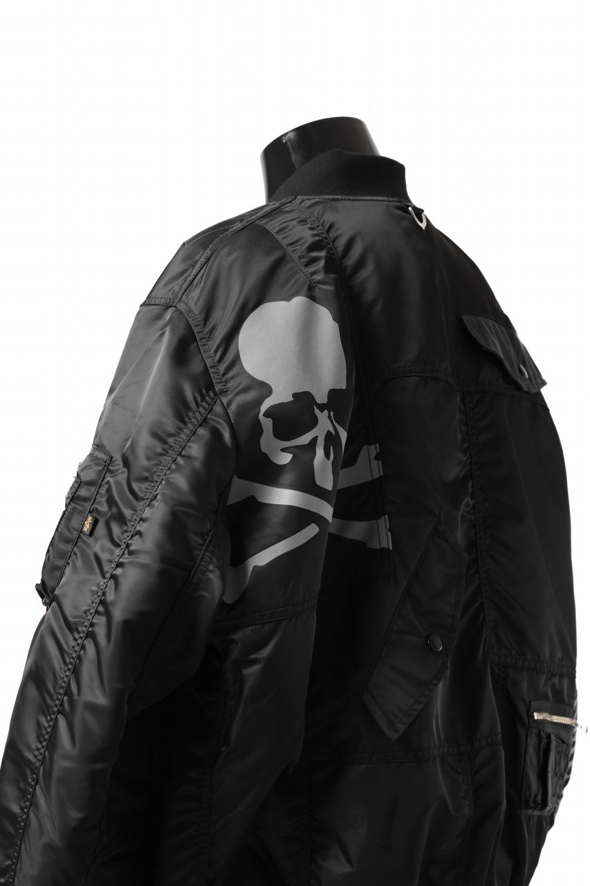画像をギャラリービューアに読み込む, mastermind WORLD x ALPHA INDUSTRIES RIVERSIBLE MA-1 JACKET - CRAZY PANELED (BLACK)