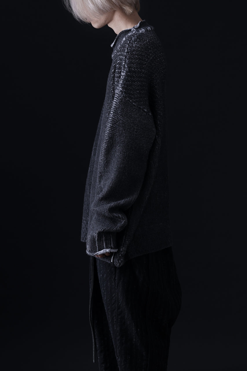 Load image into Gallery viewer, ISAMU KATAYAMA BACKLASH LOOSEY KNIT PULLOVER / PIGMENT PRINTED (GREY)