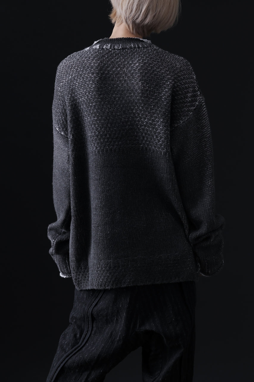 Load image into Gallery viewer, ISAMU KATAYAMA BACKLASH LOOSEY KNIT PULLOVER / PIGMENT PRINTED (GREY)