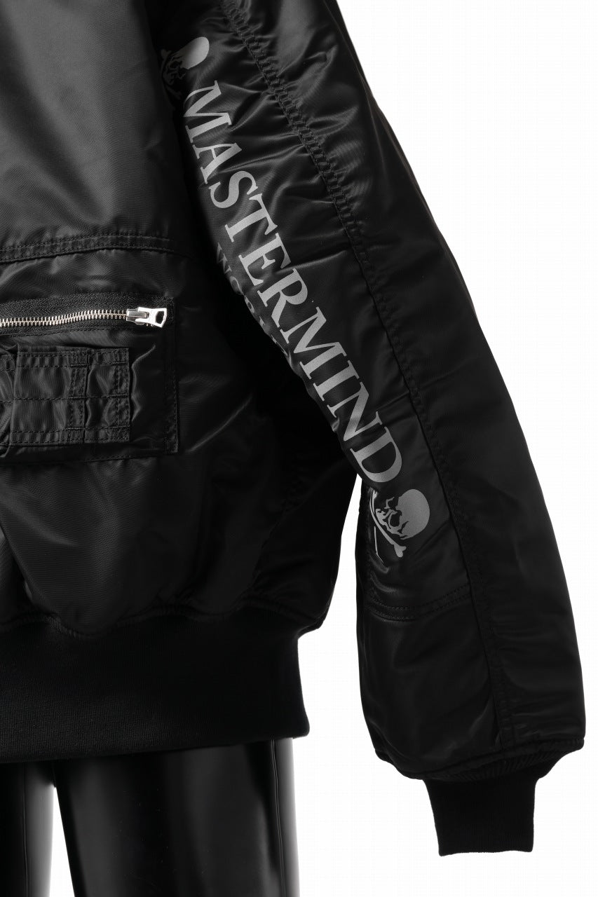 画像をギャラリービューアに読み込む, mastermind WORLD x ALPHA INDUSTRIES RIVERSIBLE MA-1 JACKET - CRAZY PANELED (BLACK)