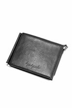 画像をギャラリービューアに読み込む, discord Yohji Yamamoto Money Clip Wallet / Shrink Cow Skin Leather (BLACK)