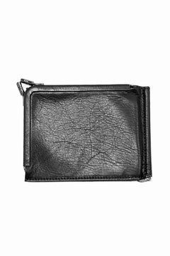 画像をギャラリービューアに読み込む, discord Yohji Yamamoto Money Clip Wallet / Shrink Cow Skin Leather (BLACK)