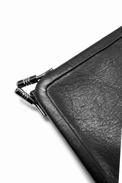 画像をギャラリービューアに読み込む, discord Yohji Yamamoto Money Clip Wallet / Shrink Cow Skin Leather (BLACK)
