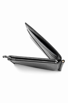 画像をギャラリービューアに読み込む, discord Yohji Yamamoto Money Clip Wallet / Shrink Cow Skin Leather (BLACK)