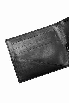 画像をギャラリービューアに読み込む, discord Yohji Yamamoto Money Clip Wallet / Shrink Cow Skin Leather (BLACK)