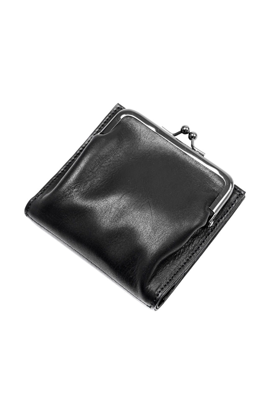画像をギャラリービューアに読み込む, discord Yohji Yamamoto Clasp Wallet / Cow Skin Leather (BLACK)