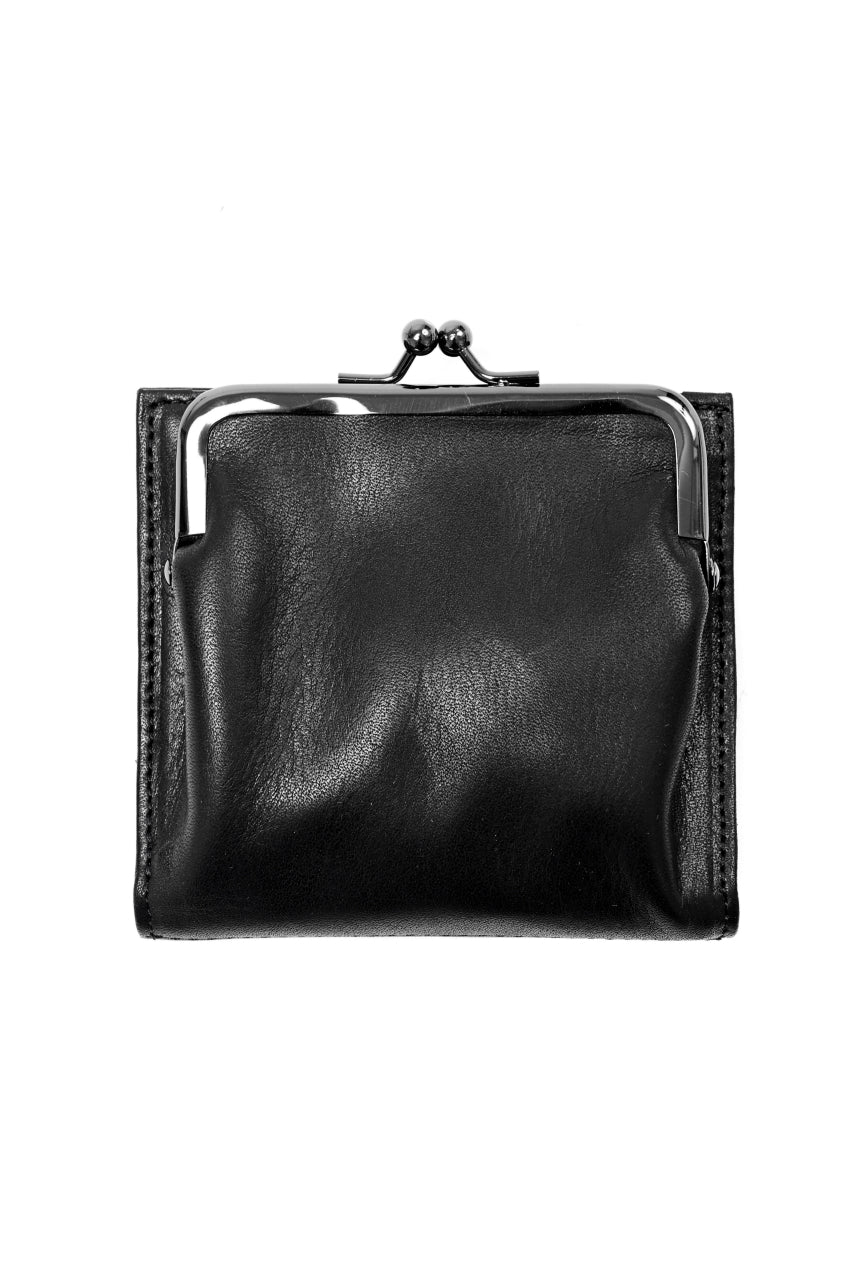 画像をギャラリービューアに読み込む, discord Yohji Yamamoto Clasp Wallet / Cow Skin Leather (BLACK)