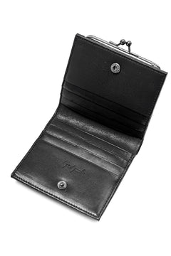 画像をギャラリービューアに読み込む, discord Yohji Yamamoto Clasp Wallet / Cow Skin Leather (BLACK)