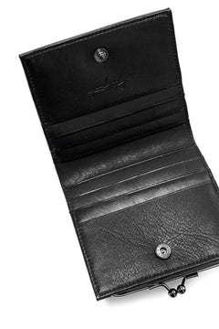 画像をギャラリービューアに読み込む, discord Yohji Yamamoto Clasp Wallet / Cow Skin Leather (BLACK)