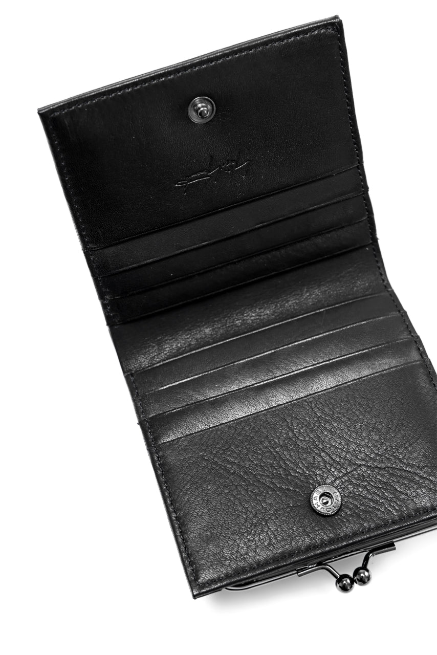 画像をギャラリービューアに読み込む, discord Yohji Yamamoto Clasp Wallet / Cow Skin Leather (BLACK)