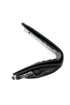 画像をギャラリービューアに読み込む, discord Yohji Yamamoto Clasp Wallet / Cow Skin Leather (BLACK)