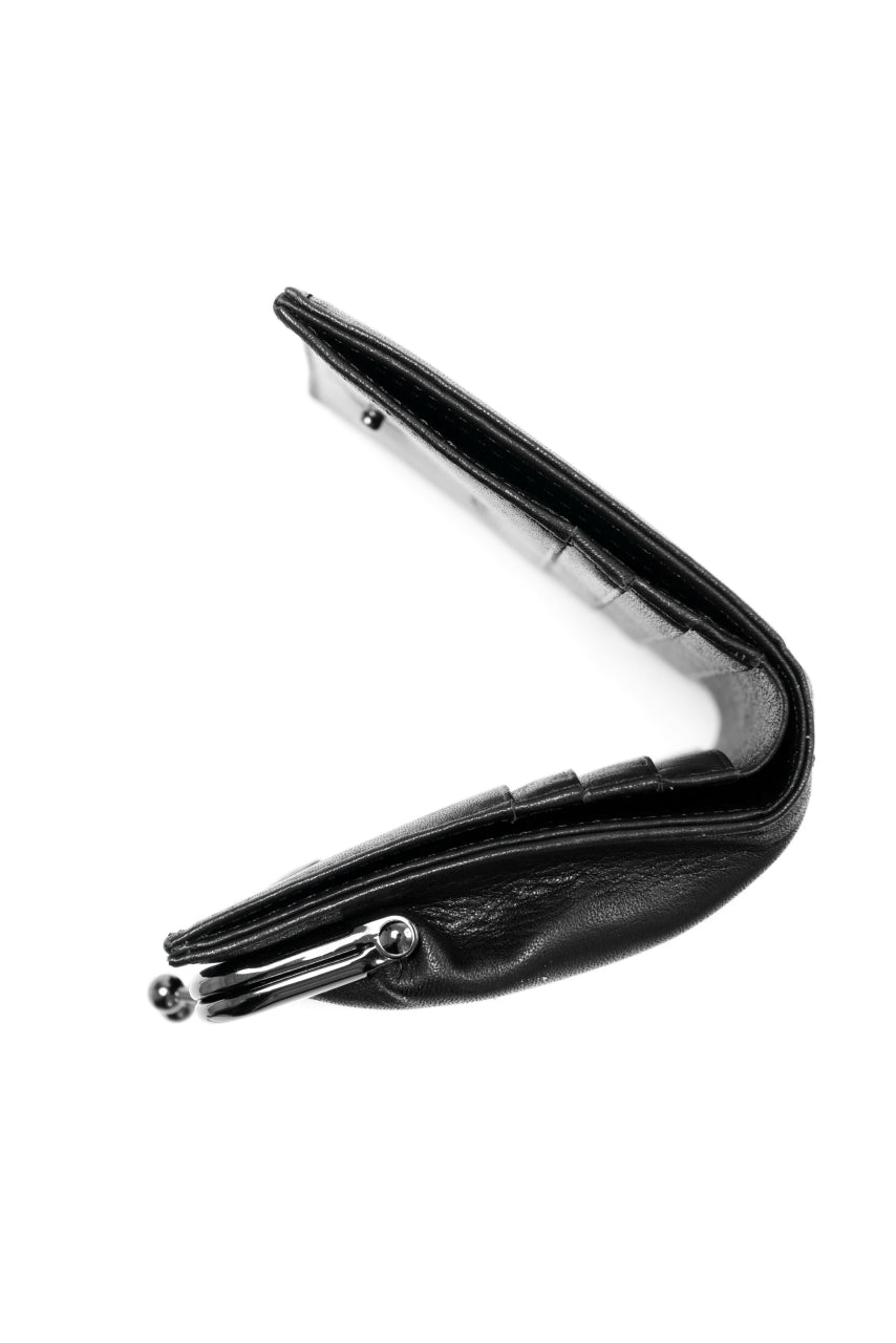 画像をギャラリービューアに読み込む, discord Yohji Yamamoto Clasp Wallet / Cow Skin Leather (BLACK)