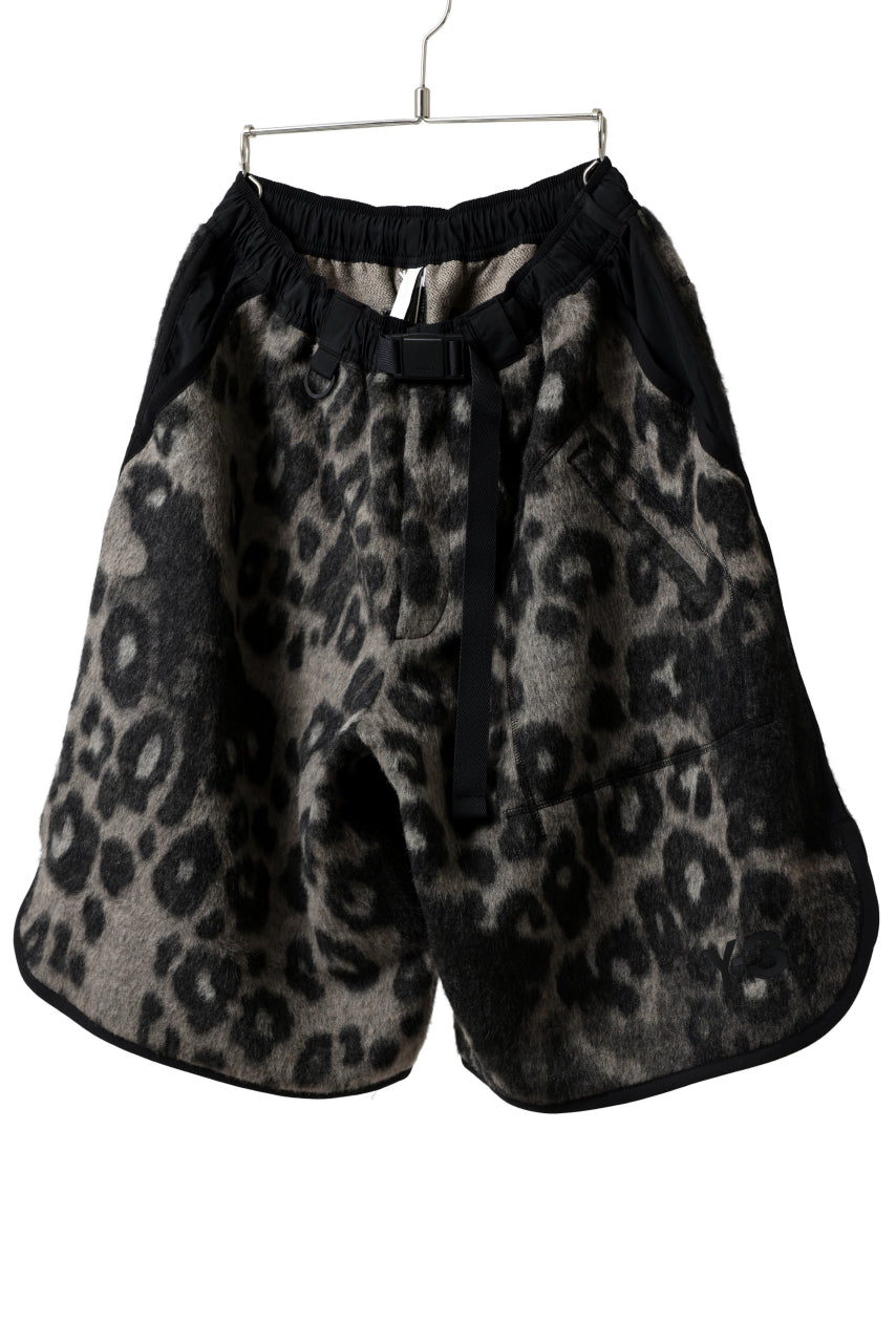 画像をギャラリービューアに読み込む, Y-3 Yohji Yamamoto LEOPARD WIDEGAME SHORTS / MIX WOOL MOHAIR (MULTI)