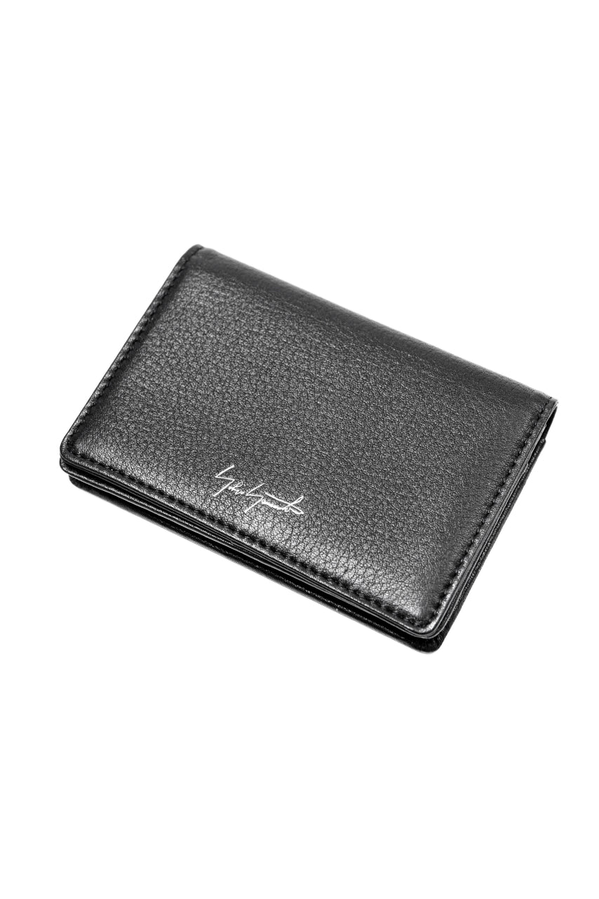 画像をギャラリービューアに読み込む, discord Yohji Yamamoto Card Holder / Shrink Cow Skin Leather (BLACK)