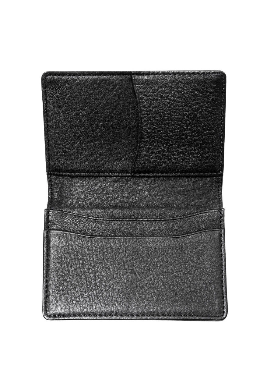 画像をギャラリービューアに読み込む, discord Yohji Yamamoto Card Holder / Shrink Cow Skin Leather (BLACK)