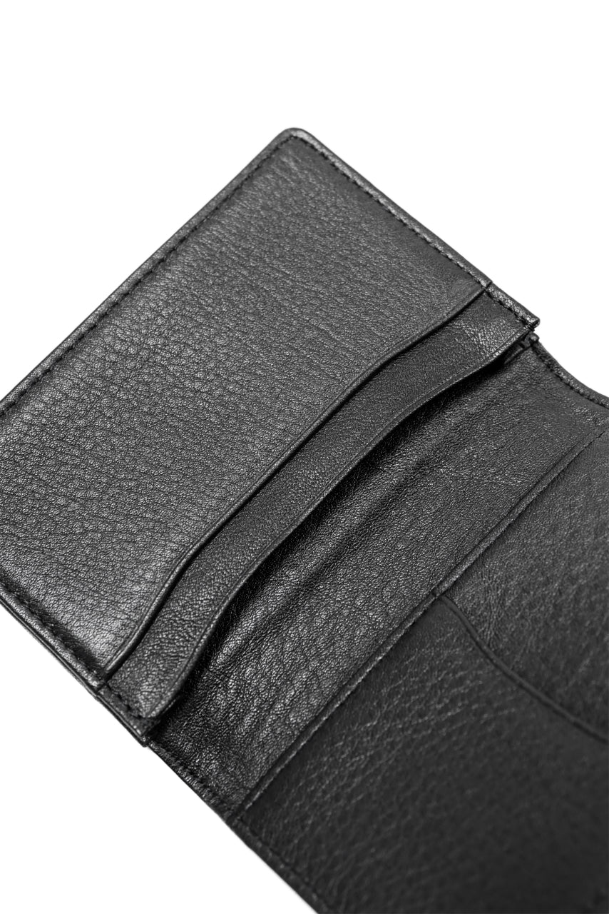 画像をギャラリービューアに読み込む, discord Yohji Yamamoto Card Holder / Shrink Cow Skin Leather (BLACK)